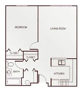 Floor plan One-Bedroom