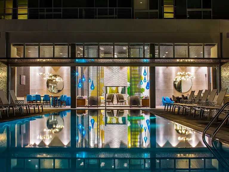 Pool View into Pool Lounge