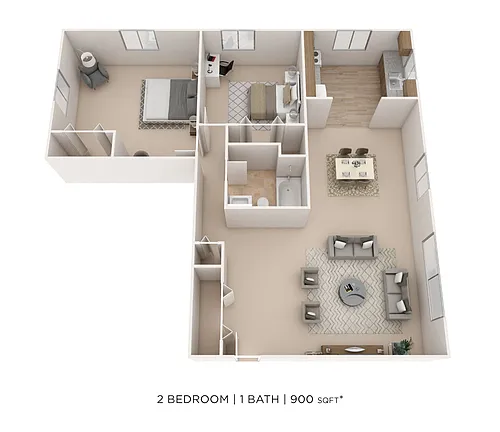 Floor plan Two Bedroom