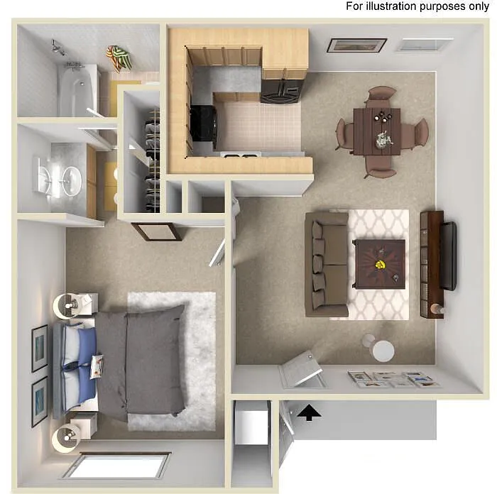 Floor plan One Bedroom