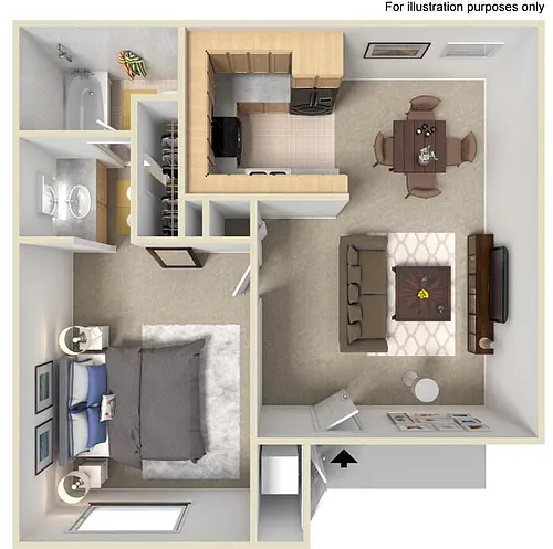 Floor plan One Bedroom