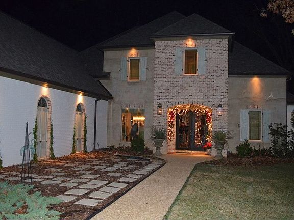 front of home at night