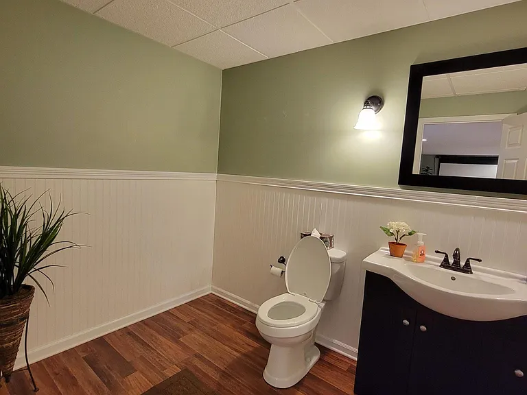 Basement half bath