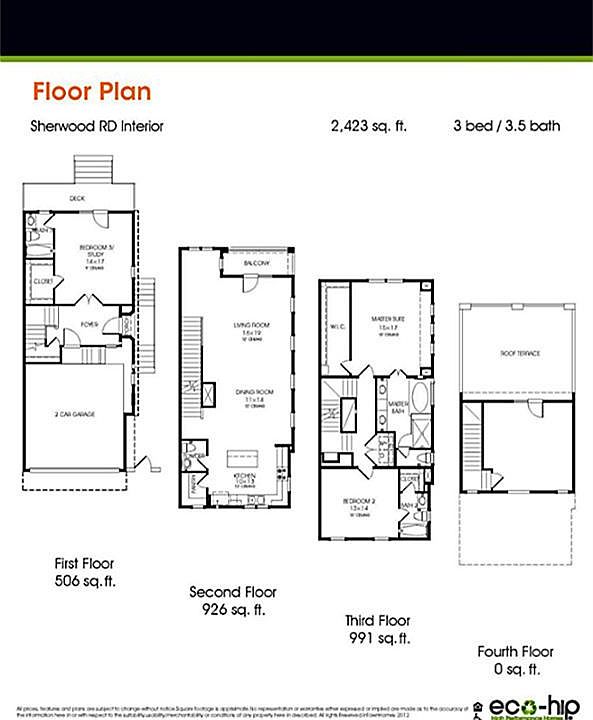 Great new floorplan with a large roof terrace with great views!