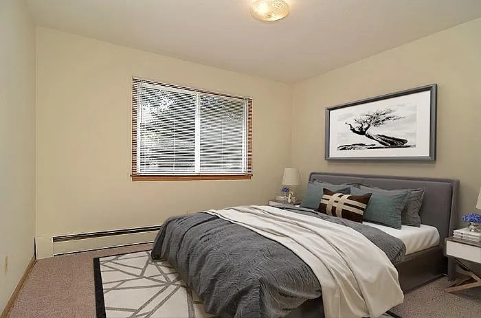 Staged bedroom