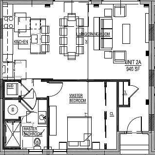 Floor plan 1 Bed/1 Bath