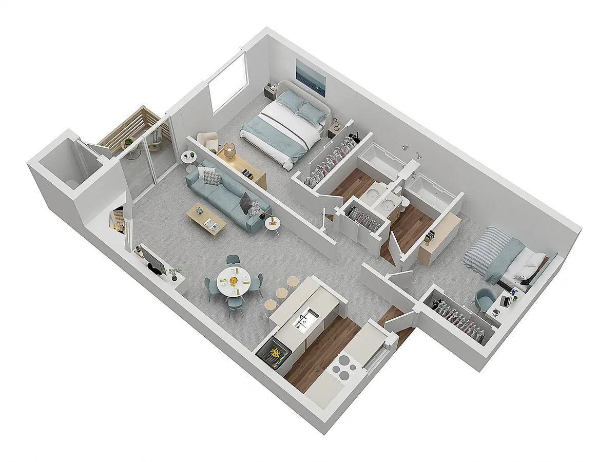 Floor plan 2X2 A