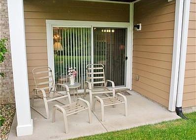 The built in covered patio is very private