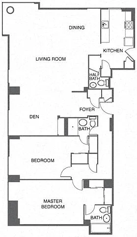 Floor plan 2 Bed, 2.5 Bath