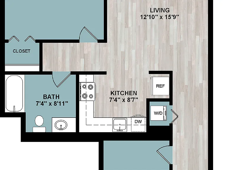 A2 | 1-Bedroom Floorplan A2 | 1-Bedroom Floorplan