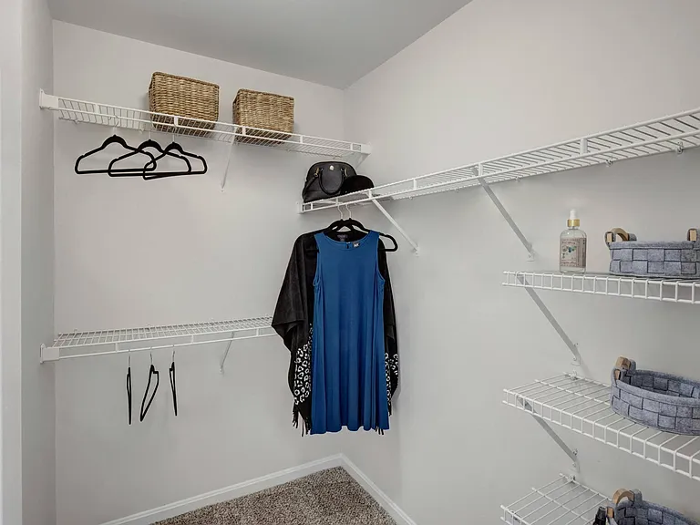 Large walk-in closets in select homes.
