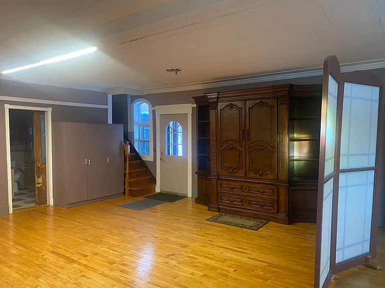 Entry door with closet cabinets