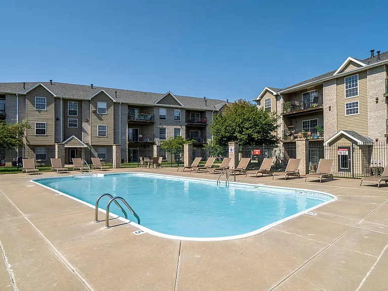 Cool off in the pool or relax on the surrounding deck.