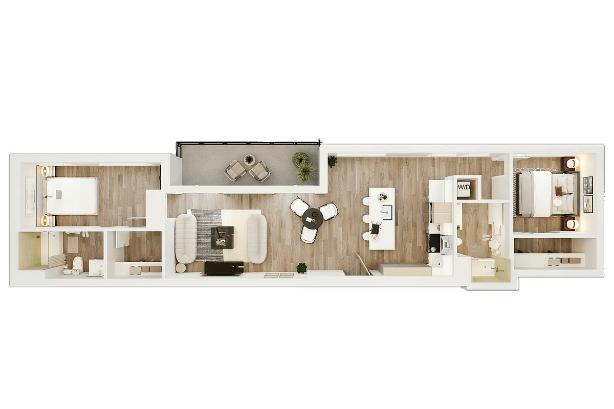 Floor plan The Venice - Two Bedroom Penthouse