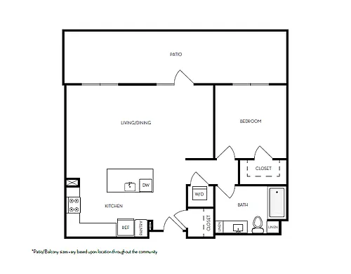 Floor plan 1x1d