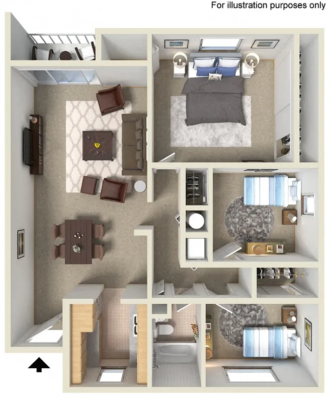 Floor plan Three Bedroom