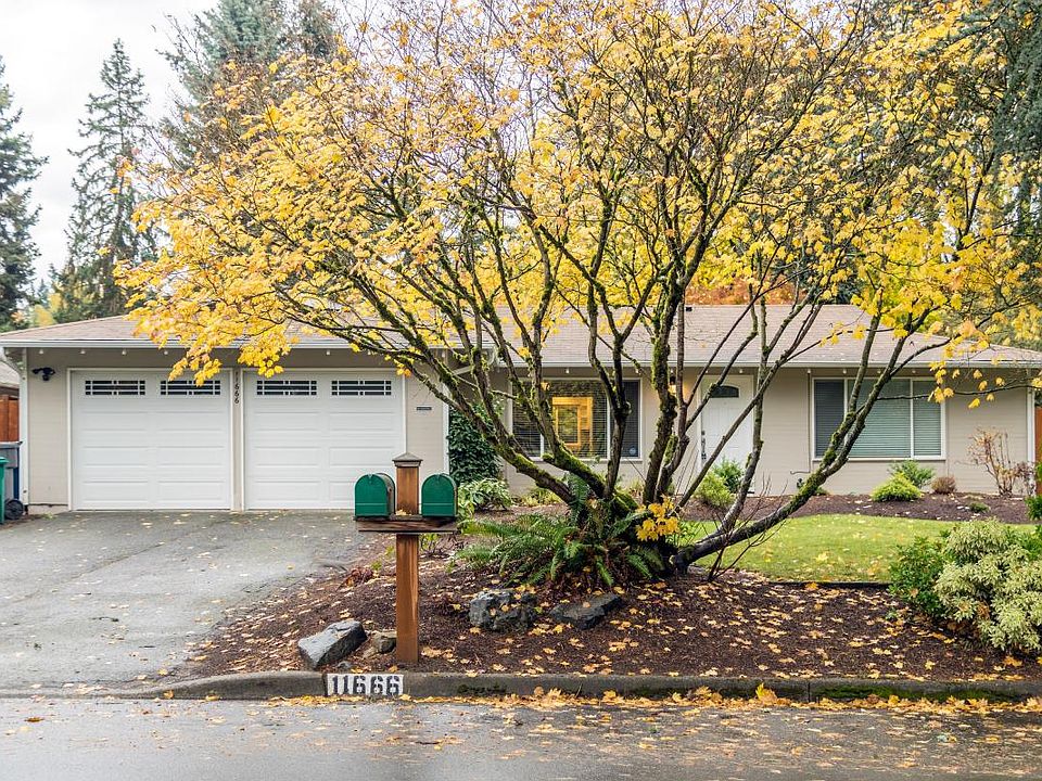 Front Yard, two car garage