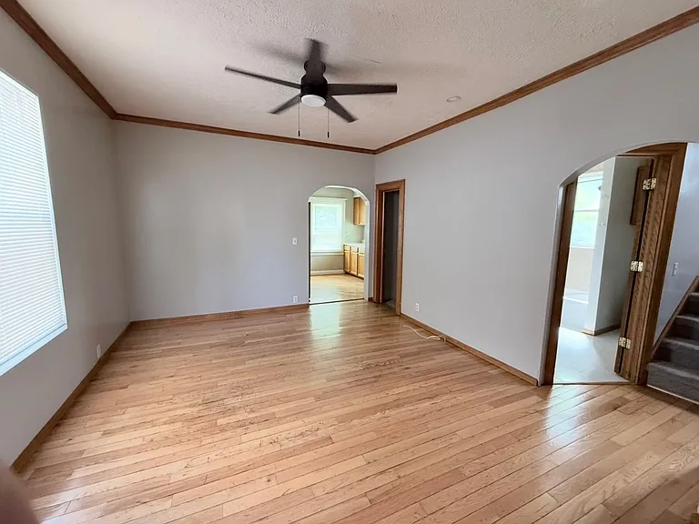 Dining Room w/view to main bathroom and stairs