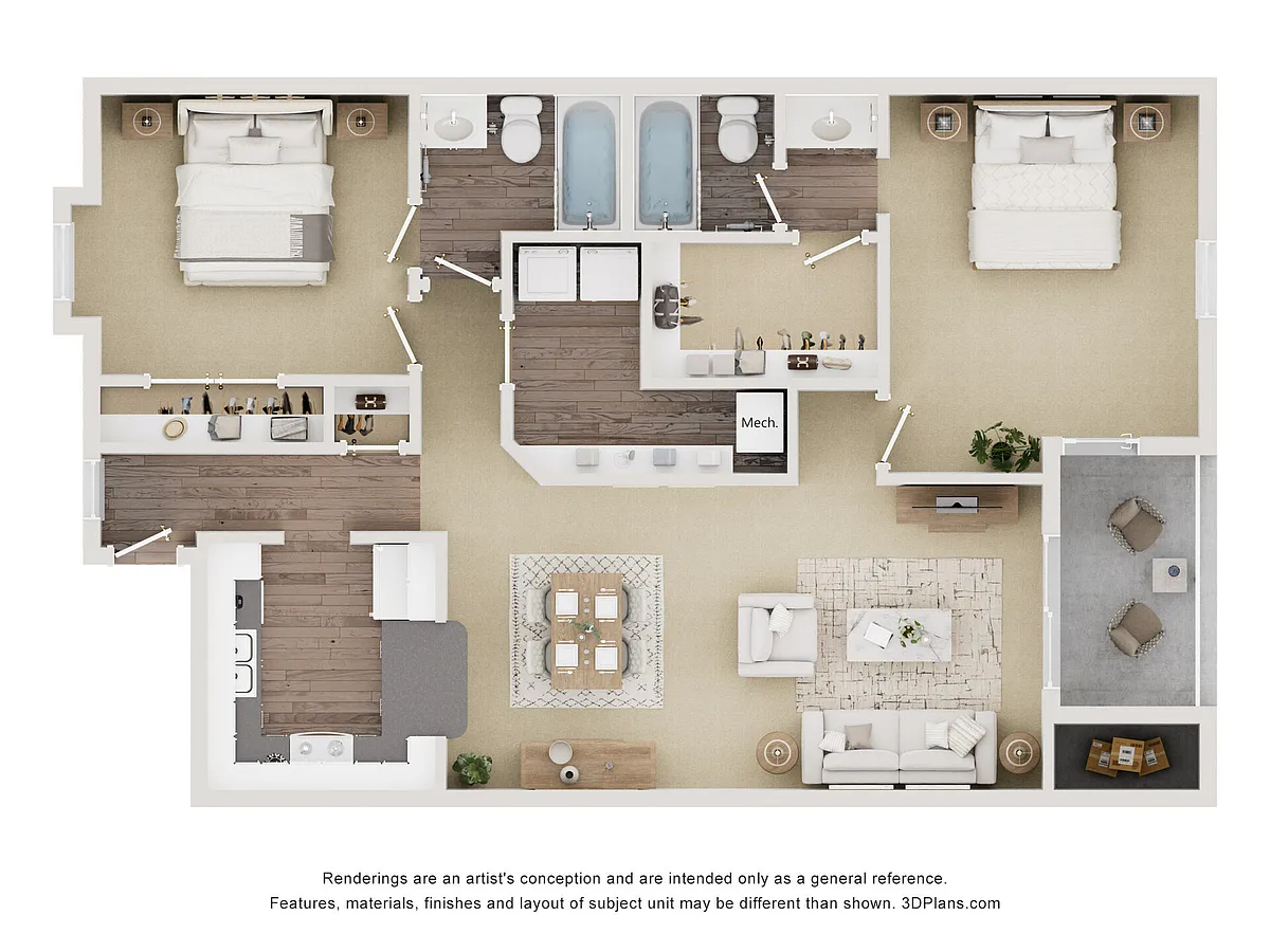 Floor plan Two Bedroom