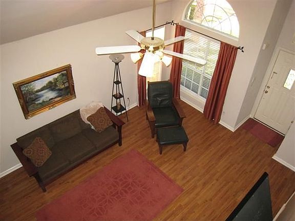 View from top of stairs