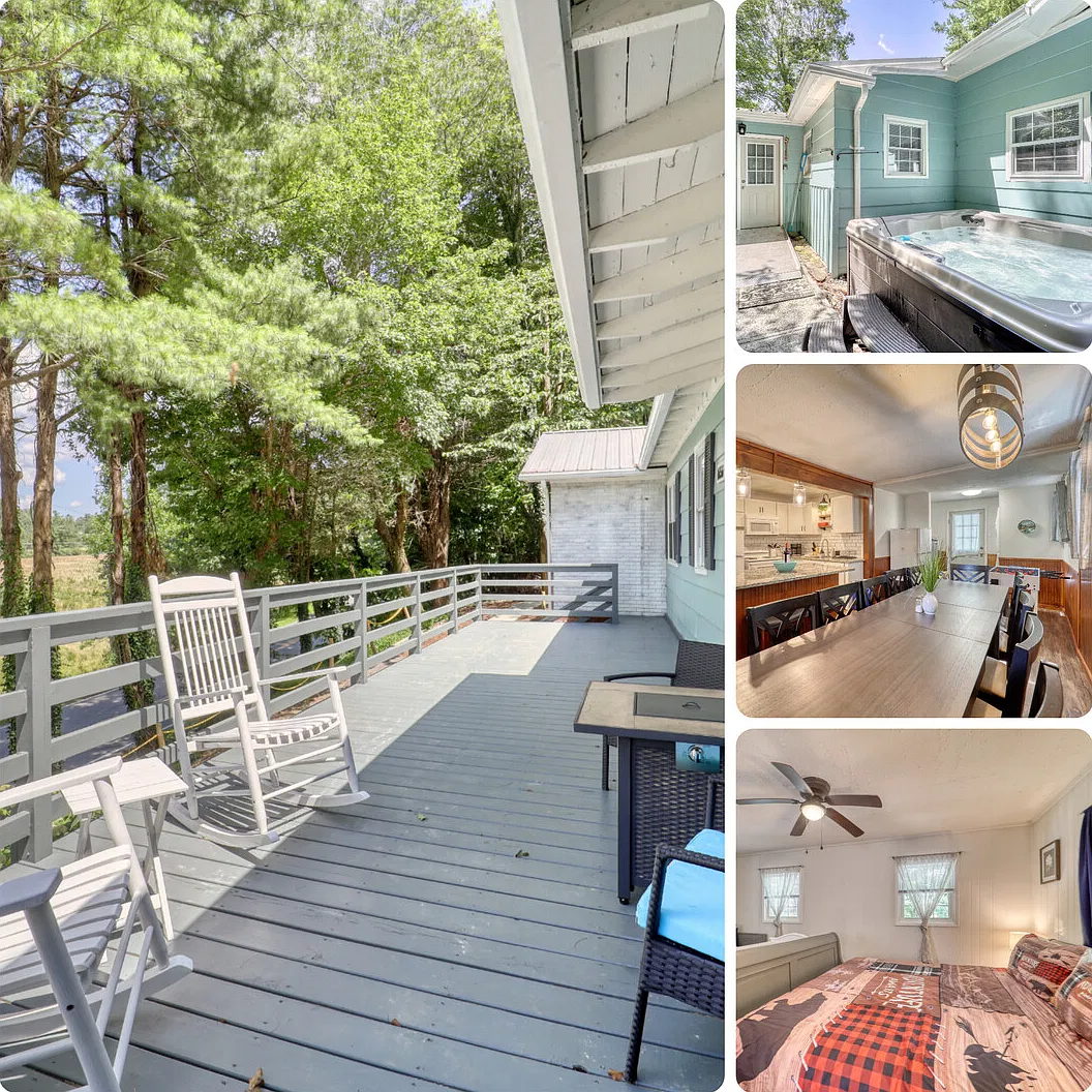 One level home of 5 bedrooms and 2 bathrooms with hot tub, fire pits. — Photo 1