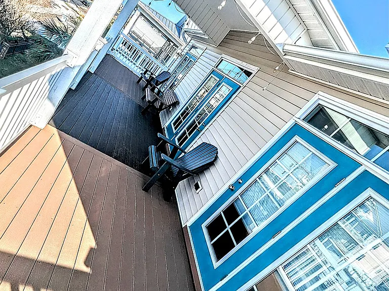 Top Deck (with view of Atlantic Ocean!), accessible from Guest Bedroom #2 and Upstairs Master Bedroom