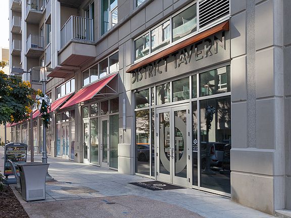 The Main Entrance to SkyHouse Channelside Apartments along North 12th Street