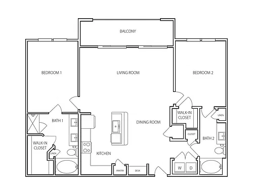 Floor plan 2 Bedroom