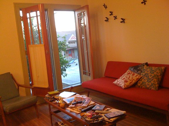 living rm w/French windows