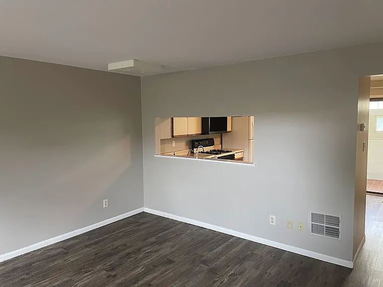 Living Area into Kitchen