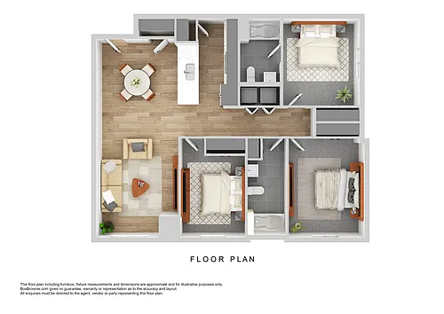 Floor plan 3 Bedroom 2 Bathroom