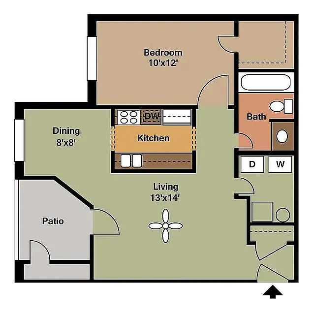 Floor plan One Bedroom
