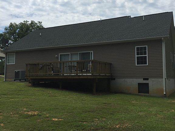 Back view with a deck