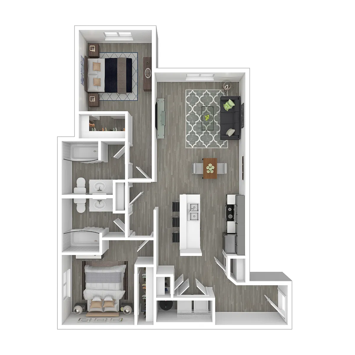 Floor plan 2x2-1025R-Full Renovation