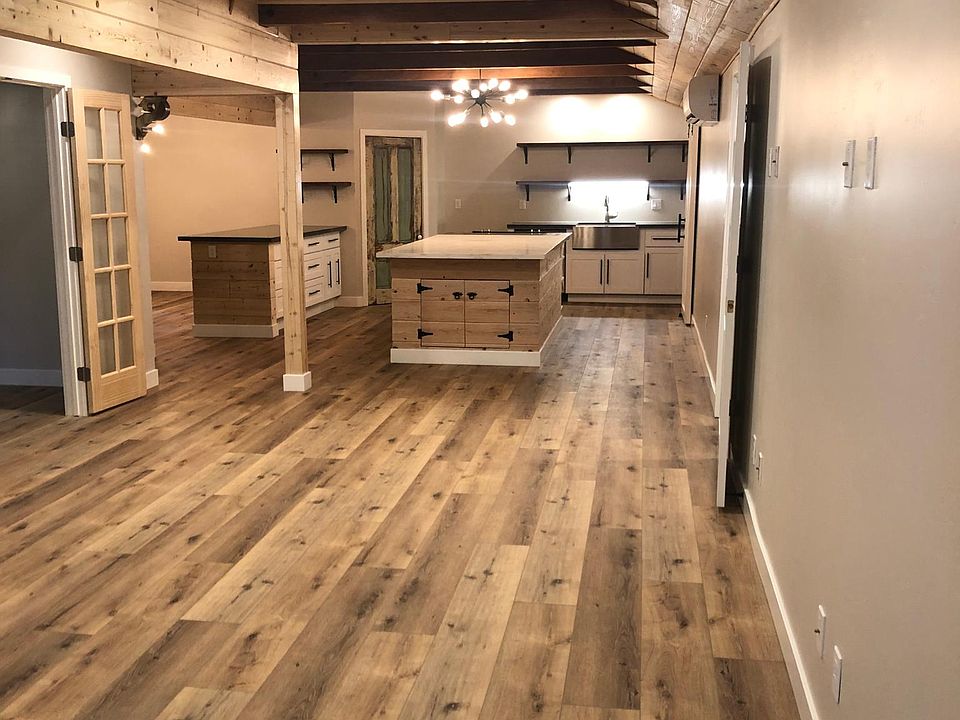 Living area looking through to kitchen