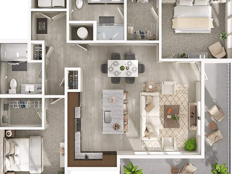Spruce | 2x2 | 1220 sf Spruce | 2x2 | 1220 sf