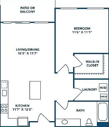 1 Bedroom | 1 Bath | 683 SF 1 Bedroom | 1 Bath | 683 SF