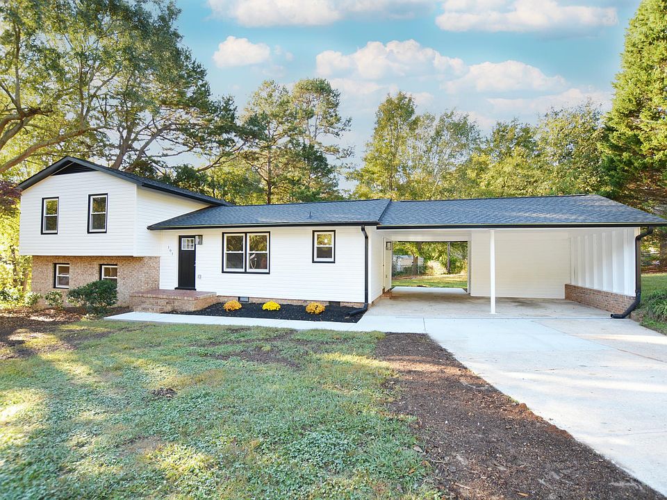 Located on a corner lot.