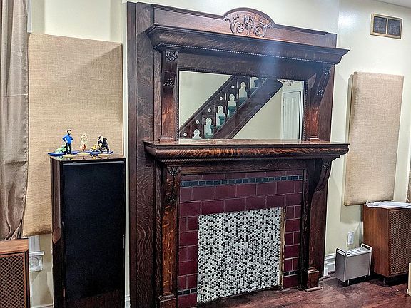 Living room fireplace