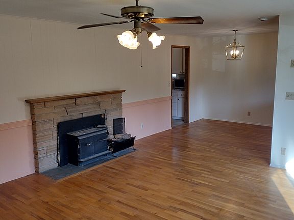 Living room and dining room
