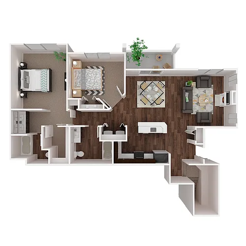 Floor plan Rainier 2x2