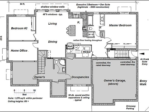 Apartment floor Plan 1,400 Sq Ft