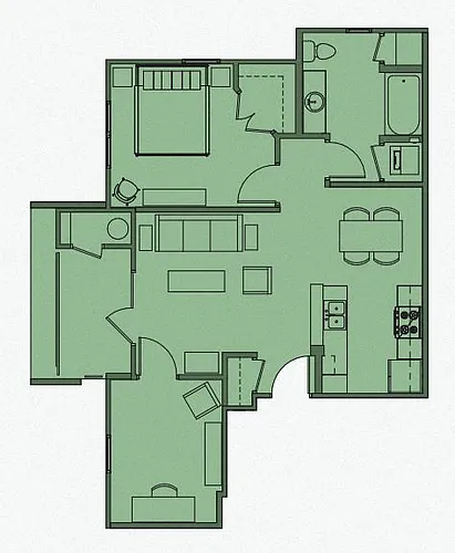 Floor plan Superior Deluxe Single