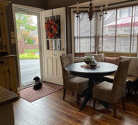 Rear entry into kitchen area