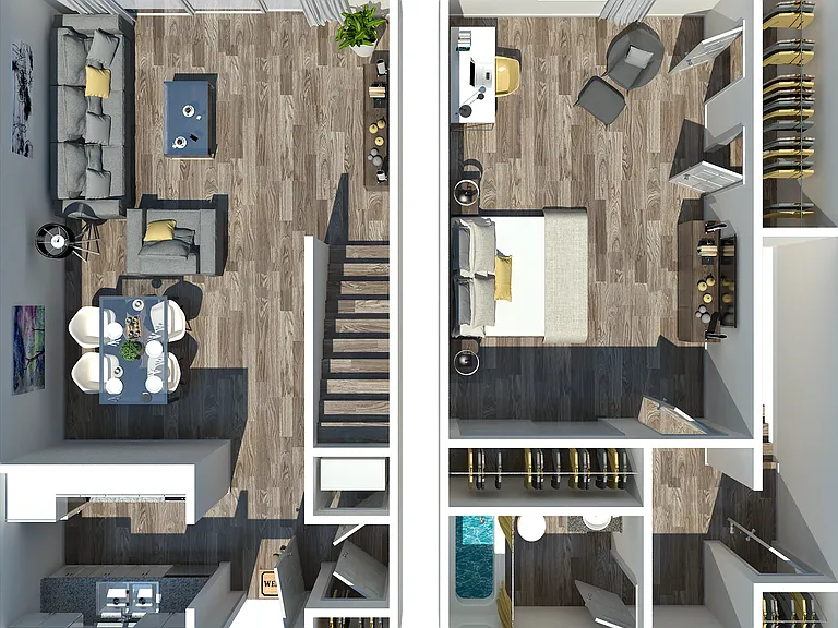 1 Bedroom Townhome 1 Bedroom Townhome