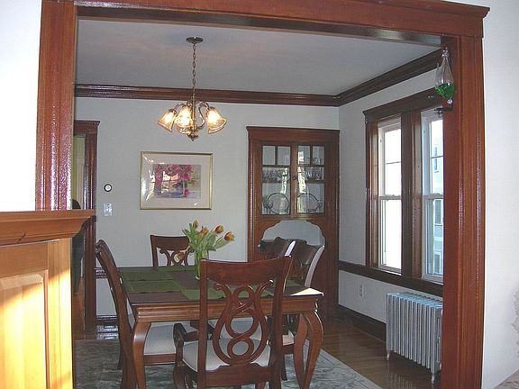 Dining room with hutch