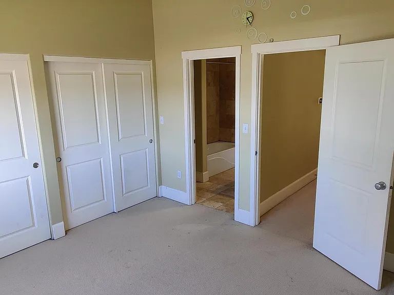 Master bedroom with huge closet space