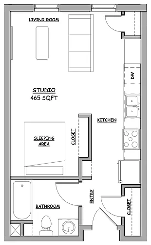 Floor plan Studio