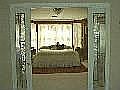 Bedroom through pocket doors