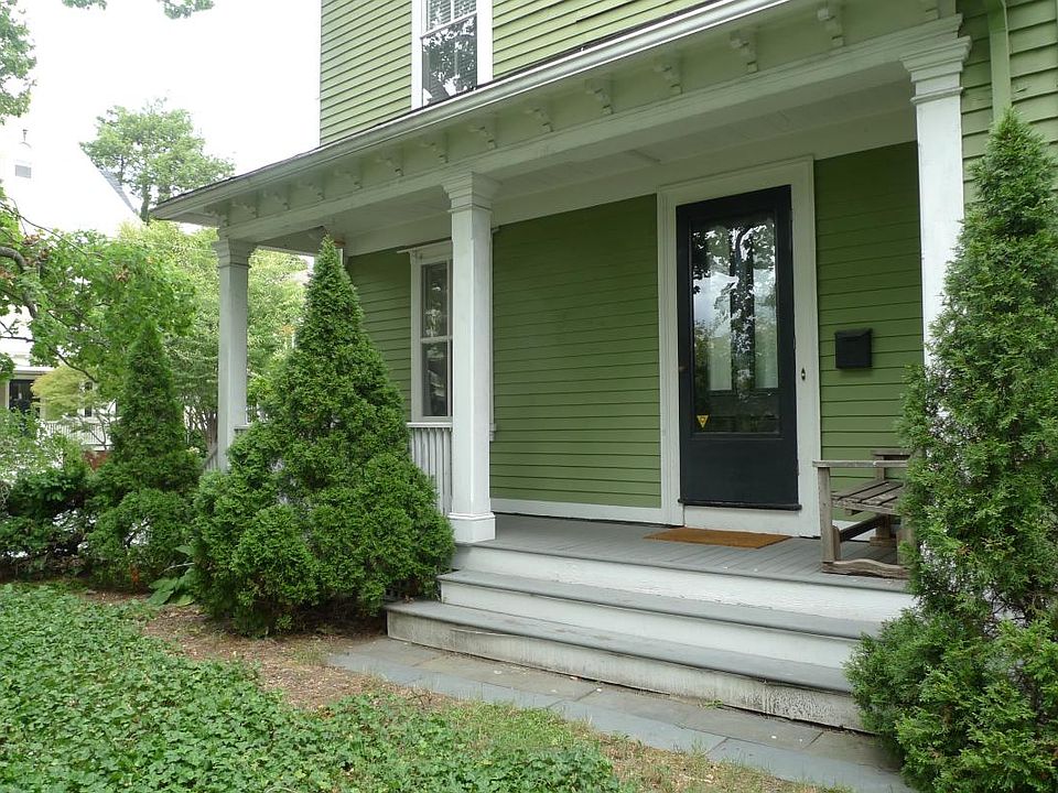 front porch and garden